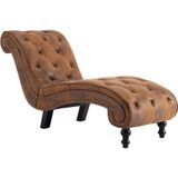 vidaXL-Chaise-longue-kunstsuède-bruin