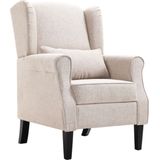 vidaXL Fauteuil stof beige