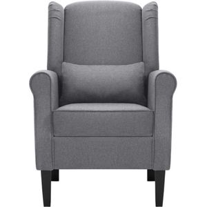 vidaXL Fauteuil stof donkergrijs