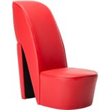 Vidaxl - Stuhl in Stöckelschuh-Form Rot Kunstleder