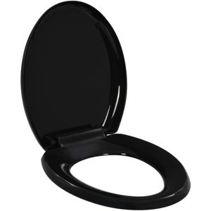vidaXL - Toiletbril - soft-close - met - quick-release - ontwerp - zwart