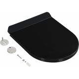 vidaXL Toilettensitz mit Absenkautomatik und Quick-Release Schwarz