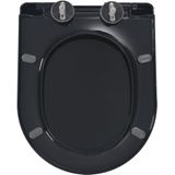 vidaXL Toilettensitz mit Absenkautomatik und Quick-Release Schwarz