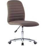 VidaXL Eetkamerstoelen Draaibaar 2 st. Stof Taupe