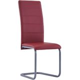 VidaXL Eetkamerstoelen 2 st. Kunstleer Rood