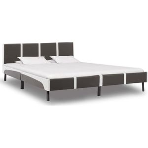 VidaXL Bedframe Kunstleer Grijs/Wit 180x200 cm