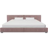 VidaXL Bedframe Fluweel Roze 160x200 cm