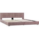 VidaXL Bedframe Fluweel Roze 160x200 cm