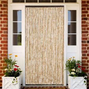 vidaXL - Vliegengordijn - 100x220 - cm - chenille - beige