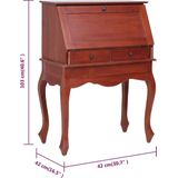 vidaXL Secretaire 78x42x103 cm massief mahoniehout bruin