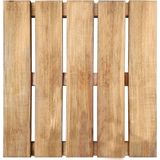 vidaXL 12 st Terrastegels 50x50 cm hout bruin