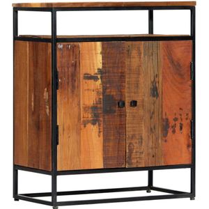 Vidaxl - Beistellschrank 60x35x76 cm Massives Altholz und Stahl
