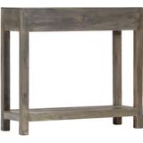 VidaXL Wandtafel 86x30x76 cm Massief Mangohout Grijs