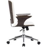 vidaXL-Kantoorstoel-draaibaar-kunstleer-en-gebogen-hout-wit