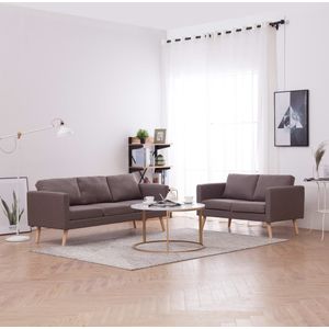 Vidaxl - 2-tlg. Sofagarnitur Stoff Taupe