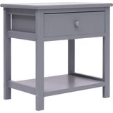 vidaXL Nachttische 2 Stk. Grau 40x29x42 cm Paulownia Holz