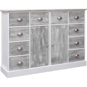 vidaXL-Dressoir-met-10-lades-113x30x79-cm-hout-grijs