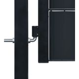 Zauntor pvc und Stahl 100x81 cm Anthrazit Vidaxl