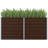 Hochbeet，Blumenkasten Braun 160 x 80 x 77 cm Verzinkter Stahl vidaXL
