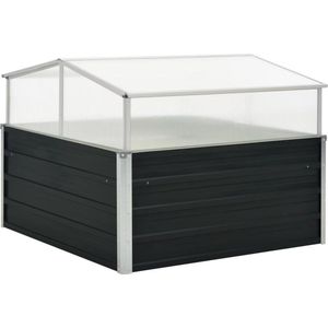 Gewächshaus Anthrazit 100x100x77 cm Verzinkter Stahl Vidaxl