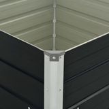 vidaXL Plantenbak Verhoogd - 100x100x77 cm - Gegalvaniseerd Staal - Antraciet