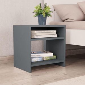 vidaXL Nachttische 2 Stk. Grau 40x30x40 cm Holzwerkstoff