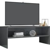 VidaXL Tv-meubel 100x40x40 cm - Bewerkt Hout - Hoogglans Grijs