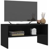 VidaXL TV-meubel 80x40x40 cm - Bewerkt Hout Zwart