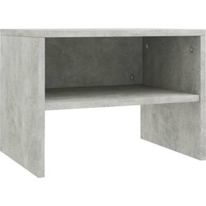 vidaXL Nachtkastje 40x30x30 cm bewerkt hout betongrijs