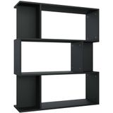 VidaXL-Boekenkast/Kamerscherm-80x24x96-cm-bewerkt-hout-zwart