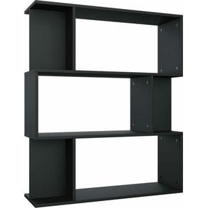 VidaXL-Boekenkast/Kamerscherm-80x24x96-cm-bewerkt-hout-zwart