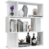 VidaXL-Boekenkast/Kamerscherm-80x24x96-cm-hoogglans-wit