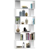 vidaXL-Boekenkast/kamerscherm-80x24x192-cm-spaanplaat-wit