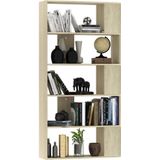 VidaXL Boekenkast/Kamerscherm 80x24x159 cm Bewerkt Hout Sonoma Eiken