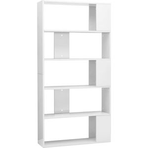 VidaXL Boekenkast/Kamerscherm 80x24x159 cm Hoogglans Wit