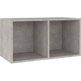 vidaXL - Opbergbox - voor - LP's - 71x34x36 - cm - bewerkt - hout - betongrijs