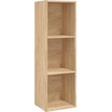 vidaXL Boekenkast/tv-meubel 36x30x114cm bewerkt hout sonoma eikenkleur