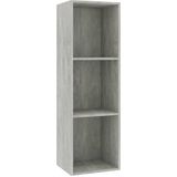 vidaXL-Boekenkast/tv-meubel-36x30x114-cm-bewerkt-hout-betongrijs