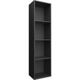 vidaXL Boekenkast/tv-meubel 36x30x143 cm bewerkt hout zwart