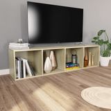 VidaXL Boekenkast/TV-meubel 36x30x143cm Bewerkt Hout Sonoma Eikenkleur