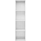 VidaXL Boekenkast/TV-meubel 36x30x143 cm - Bewerkt Hout Hoogglans Wit