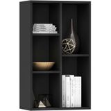 vidaXL-Boekenkast/dressoir-50x25x80-cm-spaanplaat-zwart