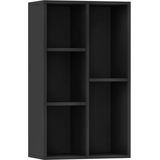 vidaXL-Boekenkast/dressoir-50x25x80-cm-spaanplaat-zwart