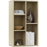 VidaXL Boekenkast/Dressoir 50x25x80 cm Spaanplaat Sonoma Eikenkleurig