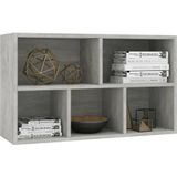 vidaXL-Boekenkast/dressoir-50x25x80-cm-spaanplaat-betongrijs