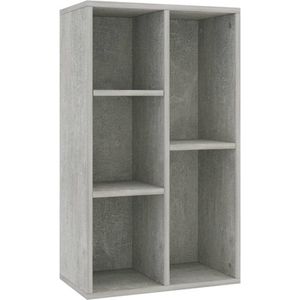 vidaXL-Boekenkast/dressoir-50x25x80-cm-spaanplaat-betongrijs