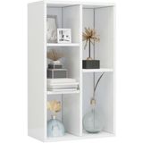 VidaXL Boekenkast/Dressoir 50x25x80 cm - Hoogglans Wit