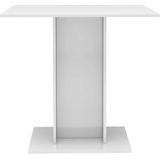 VidaXL Eettafel 80x80x75 cm Hoogglans Wit - Spaanplaat