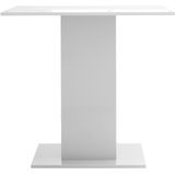 VidaXL Eettafel 80x80x75 cm Hoogglans Wit - Spaanplaat