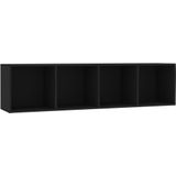 vidaXL-Boekenkast/tv-meubel-143x30x36-cm-zwart